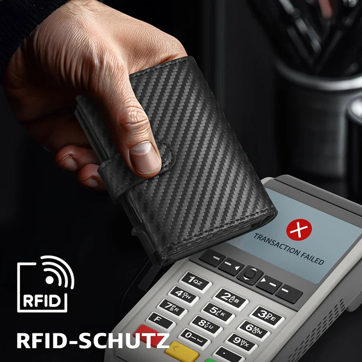 Men's Wallet with Coin Case RFID Protection Slim Wallet Card Wallet Small Credit Cards Credit Card Wallet