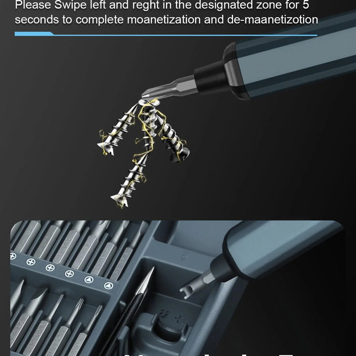 68 in 1 Electric Screwdriver Set 5 Torque Settings Precision Power Tool Magnetic Screw Driver Bits for iPhone Glasses Watch PC