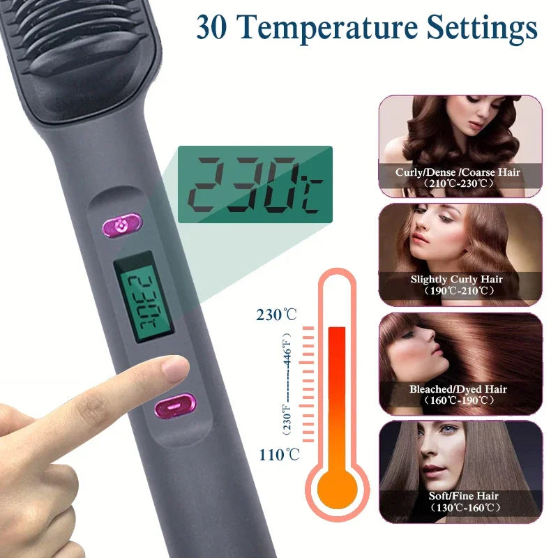 Electric Hot Comb Straight Hair Straightener