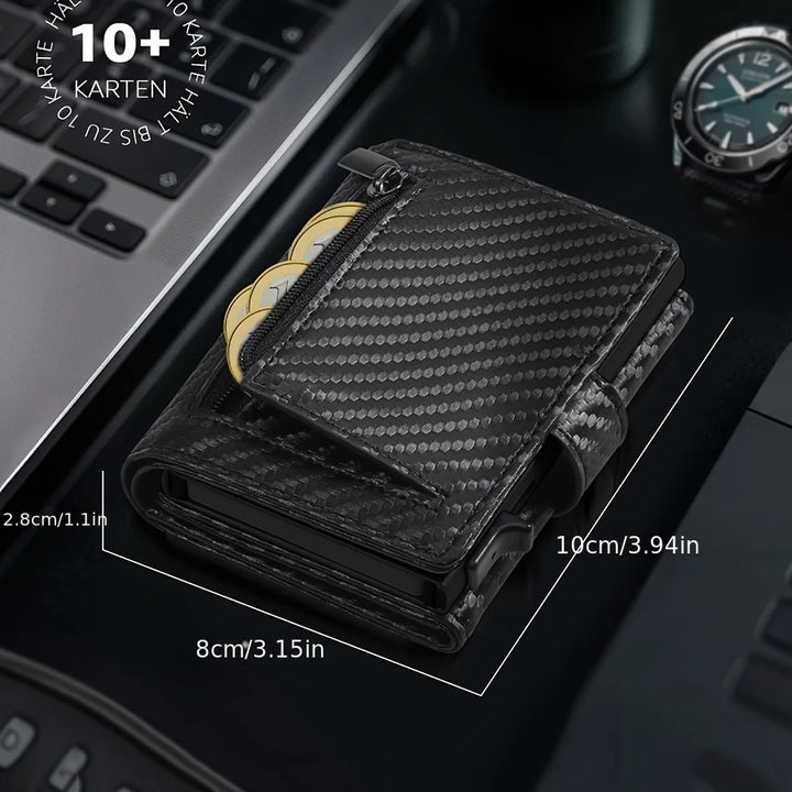 Men's Wallet with Coin Case RFID Protection Slim Wallet Card Wallet Small Credit Cards Credit Card Wallet