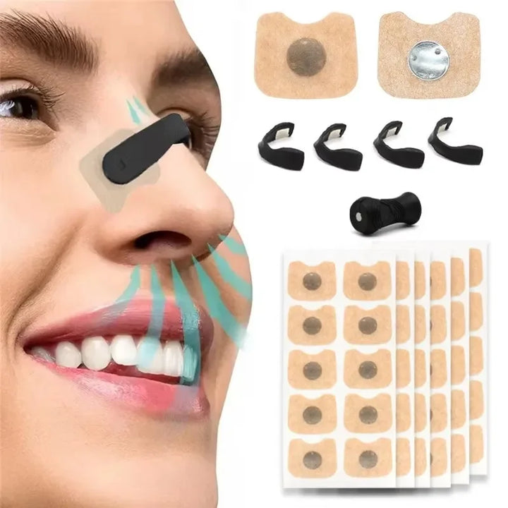Nose Breathing Patches Suction Iron Tabs Magnetic Nasal Strips Increase