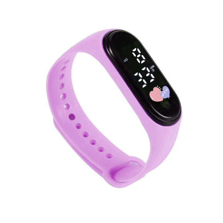 Kawaii Smart Watch For Kids Fashion Outdoor Waterproof Sports Kids' Watches Boy Girls Digital Watches Silicone