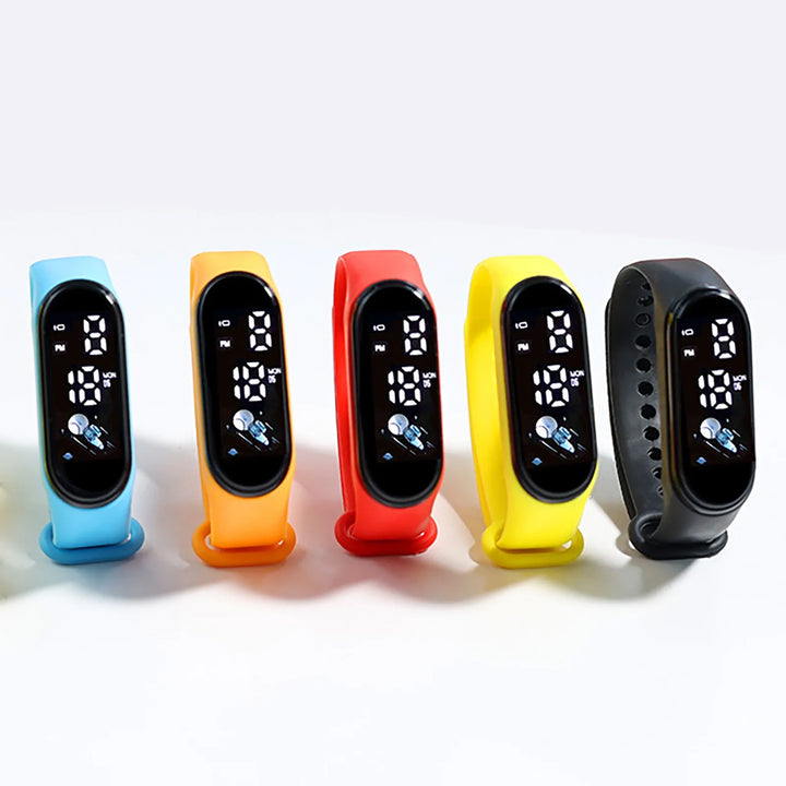 Kawaii Smart Watch For Kids Fashion Outdoor Waterproof Sports Kids' Watches Boy Girls Digital Watches Silicone