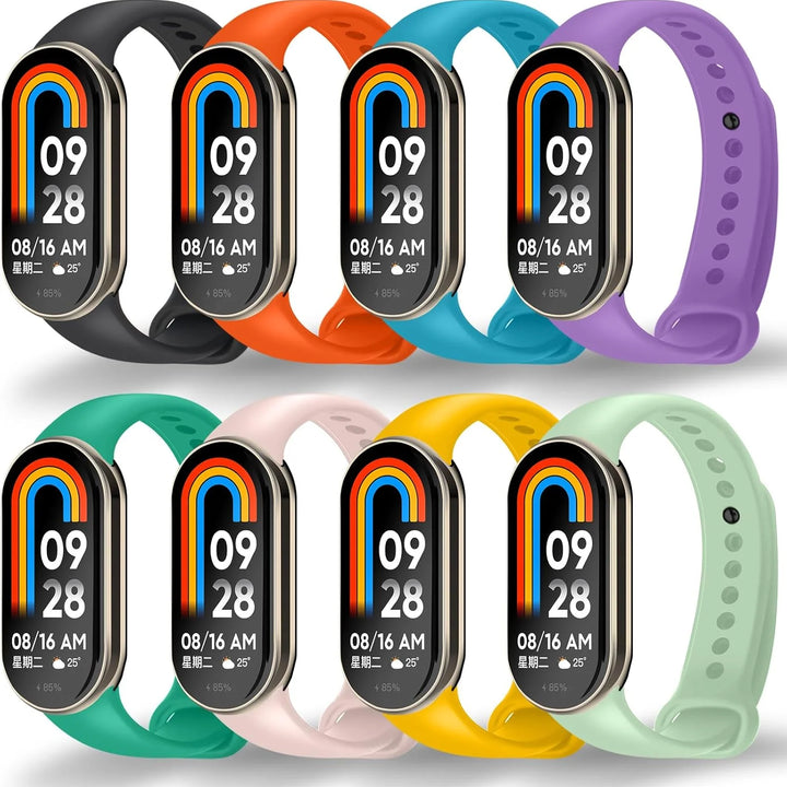 Silicone Strap for Xiaomi Mi Band 10 9 8 Strap Sport Rubber Bracelet pulseira Correas for  Xiaomi Mi Band 9/8/10 Accessories
