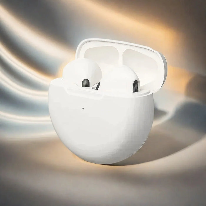 Pro 6 TWS Bluetooth Earbuds – Stereo Sound with Charging Case