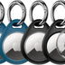 360° Protective Case for Airtag (1St & 2Nd Generation) [4 Pack], TPU Full Cover Keyring Holder with Premium Zinc Alloy Spring Clip, Scratch-Resistant Design for Keys, Bags, Luggage